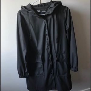 Black Zara Rain Jacket